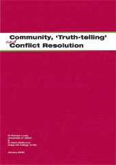 front cover - Community, Truth-telling and Conflict Resolution
